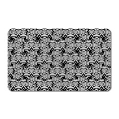 Ethnic Symbols Motif Black And White Pattern Magnet (rectangular) by dflcprintsclothing