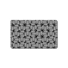 Ethnic Symbols Motif Black And White Pattern Magnet (name Card) by dflcprintsclothing