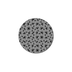 Ethnic Symbols Motif Black And White Pattern Golf Ball Marker