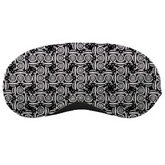 Ethnic Symbols Motif Black And White Pattern Sleep Mask by dflcprintsclothing