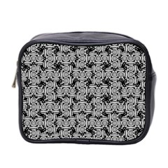 Ethnic Symbols Motif Black And White Pattern Mini Toiletries Bag (two Sides) by dflcprintsclothing