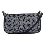 Ethnic symbols motif black and white pattern Shoulder Clutch Bag Front