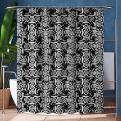 Ethnic Symbols Motif Black And White Pattern Shower Curtain 60  X 72  (medium)  by dflcprintsclothing