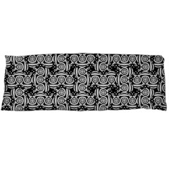 Ethnic Symbols Motif Black And White Pattern Body Pillow Case (dakimakura) by dflcprintsclothing