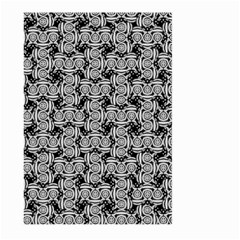 Ethnic Symbols Motif Black And White Pattern Large Garden Flag (two Sides) by dflcprintsclothing