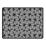 Ethnic symbols motif black and white pattern Two Sides Fleece Blanket (Small) 45 x34  Blanket Front