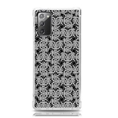 Ethnic Symbols Motif Black And White Pattern Samsung Galaxy Note 20 Tpu Uv Case by dflcprintsclothing