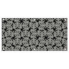 Ethnic Symbols Motif Black And White Pattern Banner And Sign 4  X 2  by dflcprintsclothing