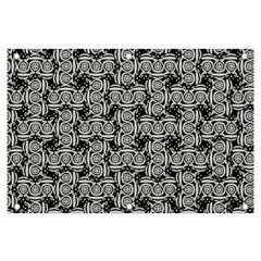 Ethnic Symbols Motif Black And White Pattern Banner And Sign 6  X 4  by dflcprintsclothing