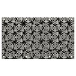 Ethnic symbols motif black and white pattern Banner and Sign 7  x 4  Front