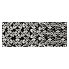 Ethnic Symbols Motif Black And White Pattern Banner And Sign 8  X 3 