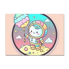 Boy Astronaut Cotton Candy Childhood Fantasy Tale Literature Planet Universe Kawaii Nature Cute Clou Sticker A4 (100 Pack) by Maspions