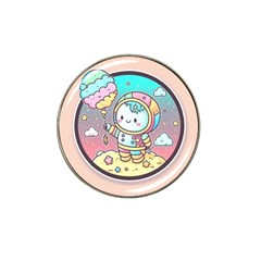 Boy Astronaut Cotton Candy Childhood Fantasy Tale Literature Planet Universe Kawaii Nature Cute Clou Hat Clip Ball Marker (10 Pack) by Maspions