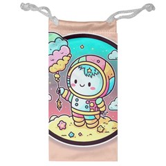 Boy Astronaut Cotton Candy Childhood Fantasy Tale Literature Planet Universe Kawaii Nature Cute Clou Jewelry Bag by Maspions