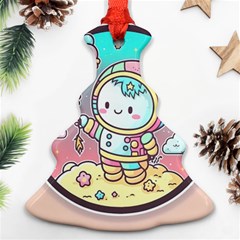 Boy Astronaut Cotton Candy Childhood Fantasy Tale Literature Planet Universe Kawaii Nature Cute Clou Ornament (christmas Tree) 