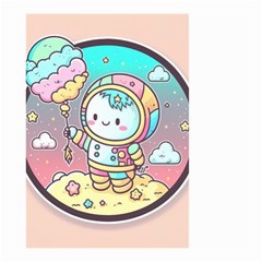 Boy Astronaut Cotton Candy Childhood Fantasy Tale Literature Planet Universe Kawaii Nature Cute Clou Small Garden Flag (two Sides) by Maspions