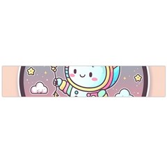 Boy Astronaut Cotton Candy Childhood Fantasy Tale Literature Planet Universe Kawaii Nature Cute Clou Large Premium Plush Fleece Scarf  by Maspions