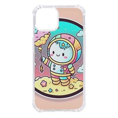 Boy Astronaut Cotton Candy Childhood Fantasy Tale Literature Planet Universe Kawaii Nature Cute Clou Iphone 14 Tpu Uv Print Case by Maspions