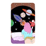 Girl Bed Space Planets Spaceship Rocket Astronaut Galaxy Universe Cosmos Woman Dream Imagination Bed Memory Card Reader (Rectangular) Front