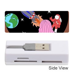 Girl Bed Space Planets Spaceship Rocket Astronaut Galaxy Universe Cosmos Woman Dream Imagination Bed Memory Card Reader (stick)