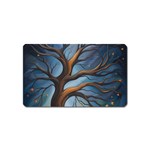 Tree Branches Mystical Moon Expressionist Oil Painting Acrylic Painting Abstract Nature Moonlight Ni Magnet (Name Card) Front