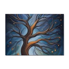 Tree Branches Mystical Moon Expressionist Oil Painting Acrylic Painting Abstract Nature Moonlight Ni Sticker A4 (100 Pack)