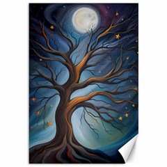 Tree Branches Mystical Moon Expressionist Oil Painting Acrylic Painting Abstract Nature Moonlight Ni Canvas 12  X 18 