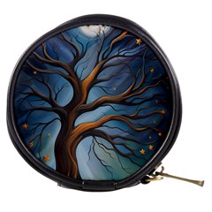 Tree Branches Mystical Moon Expressionist Oil Painting Acrylic Painting Abstract Nature Moonlight Ni Mini Makeup Bag by Maspions