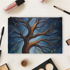 Tree Branches Mystical Moon Expressionist Oil Painting Acrylic Painting Abstract Nature Moonlight Ni Cosmetic Bag (large)