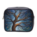 Tree Branches Mystical Moon Expressionist Oil Painting Acrylic Painting Abstract Nature Moonlight Ni Mini Toiletries Bag (Two Sides) Front