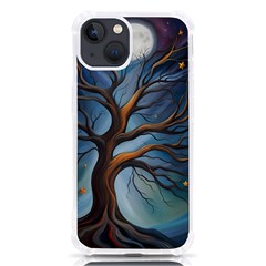 Tree Branches Mystical Moon Expressionist Oil Painting Acrylic Painting Abstract Nature Moonlight Ni Iphone 13 Tpu Uv Print Case