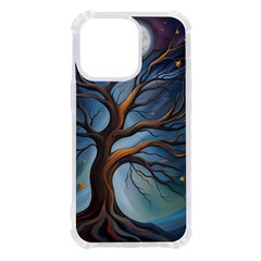 Tree Branches Mystical Moon Expressionist Oil Painting Acrylic Painting Abstract Nature Moonlight Ni Iphone 13 Pro Tpu Uv Print Case by Maspions