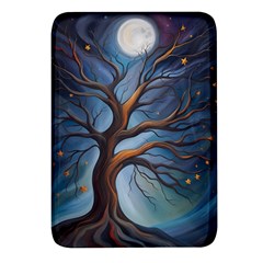 Tree Branches Mystical Moon Expressionist Oil Painting Acrylic Painting Abstract Nature Moonlight Ni Rectangular Glass Fridge Magnet (4 Pack) by Maspions