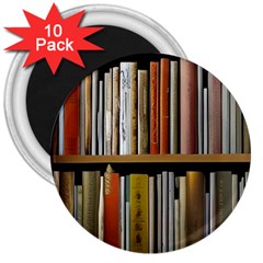 Book Nook Books Bookshelves Comfortable Cozy Literature Library Study Reading Reader Reading Nook Ro 3  Magnets (10 Pack) 