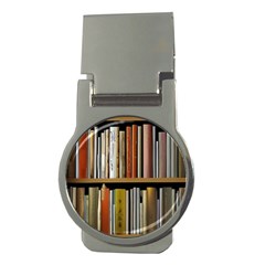 Book Nook Books Bookshelves Comfortable Cozy Literature Library Study Reading Reader Reading Nook Ro Money Clips (round)  by Maspions