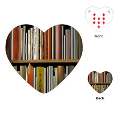 Book Nook Books Bookshelves Comfortable Cozy Literature Library Study Reading Reader Reading Nook Ro Playing Cards Single Design (heart)