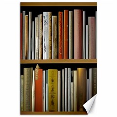 Book Nook Books Bookshelves Comfortable Cozy Literature Library Study Reading Reader Reading Nook Ro Canvas 12  X 18  by Maspions