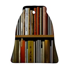 Book Nook Books Bookshelves Comfortable Cozy Literature Library Study Reading Reader Reading Nook Ro Ornament (bell) by Maspions