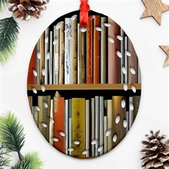 Book Nook Books Bookshelves Comfortable Cozy Literature Library Study Reading Reader Reading Nook Ro Ornament (oval Filigree)