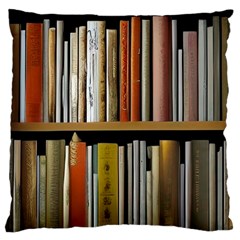 Book Nook Books Bookshelves Comfortable Cozy Literature Library Study Reading Reader Reading Nook Ro Large Cushion Case (one Side)