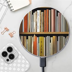 Book Nook Books Bookshelves Comfortable Cozy Literature Library Study Reading Reader Reading Nook Ro Wireless Fast Charger(white)