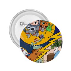 Astronaut Moon Monsters Spaceship Universe Space Cosmos 2 25  Buttons