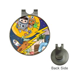 Astronaut Moon Monsters Spaceship Universe Space Cosmos Hat Clips With Golf Markers