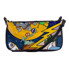 Astronaut Moon Monsters Spaceship Universe Space Cosmos Shoulder Clutch Bag by Maspions