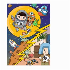 Astronaut Moon Monsters Spaceship Universe Space Cosmos Large Garden Flag (two Sides)