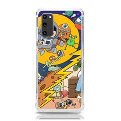 Astronaut Moon Monsters Spaceship Universe Space Cosmos Samsung Galaxy S20 6 2 Inch Tpu Uv Case