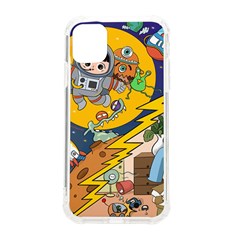 Astronaut Moon Monsters Spaceship Universe Space Cosmos Iphone 11 Tpu Uv Print Case by Maspions