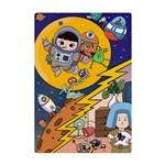 Astronaut Moon Monsters Spaceship Universe Space Cosmos A5 Acrylic Clipboard Back