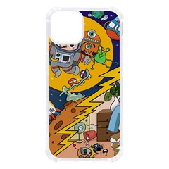 Astronaut Moon Monsters Spaceship Universe Space Cosmos Iphone 13 Tpu Uv Print Case