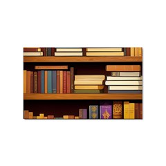 Book Nook Books Bookshelves Comfortable Cozy Literature Library Study Reading Room Fiction Entertain Sticker (rectangular)